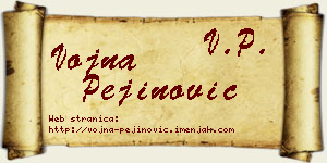 Vojna Pejinović vizit kartica